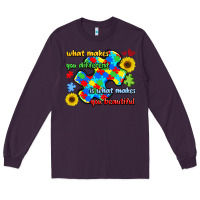 Plum what makes you different is what makes  you beauti Long Sleeve Tee - LillyAllenDesigns