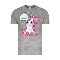 Cloud Rock cute unicorn and rainbow Vintage Tee - NancyCooperArtShop