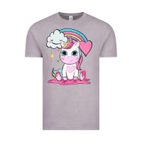Vintage Zinc cute unicorn and rainbow Vintage Tee - NancyCooperArtShop