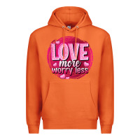 Carrot Love more worry less Valentine's Day Premium Hoodie - HowdyJamesFarm