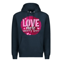 Navy Love more worry less Valentine's Day Premium Hoodie - HowdyJamesFarm