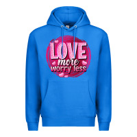True Royal Love more worry less Valentine's Day Premium Hoodie - HowdyJamesFarm