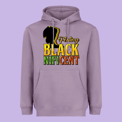 Feeling Blacknificent Heavyweight Hoodie Designed By Howdyjamesfarm