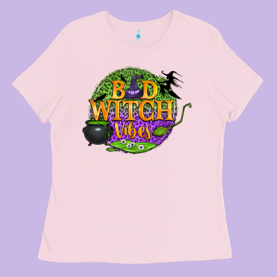 Bad Witch Vibes Ladies Tee Designed By Bundleandbundleshop