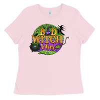 Bubblegum Pink bad witch vibes Ladies Tee - BundleAndBundleShop