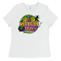 White bad witch vibes Ladies Tee - BundleAndBundleShop