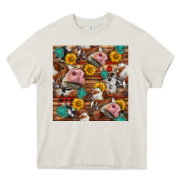 Cream cow and western seamless pattern Heavy Core Tee - BundleAndBundleShop
