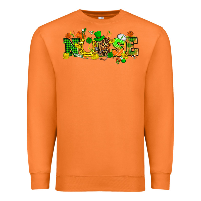St. Patricks Day Nurse Premium Sweatshirt by HowdyJamesFarm | Teevron