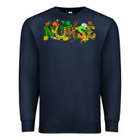 Navy St. Patricks day nurse Premium Sweatshirt - HowdyJamesFarm
