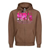 Chestnut breast cancer hr human resources Zipper Hoodie - texasbilliewilder
