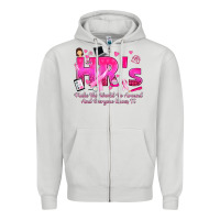 Dove Grey breast cancer hr human resources Zipper Hoodie - texasbilliewilder