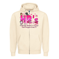 Sandshell breast cancer hr human resources Zipper Hoodie - texasbilliewilder