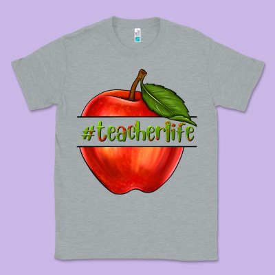 Teacher Life With Apple Classic Tee Designed By Nancycooperartshop