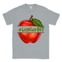 Heather Grey teacher life with apple Classic Tee - NancyCooperArtShop