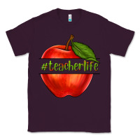 Plum teacher life with apple Classic Tee - NancyCooperArtShop