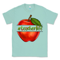 Seafoam teacher life with apple Classic Tee - NancyCooperArtShop