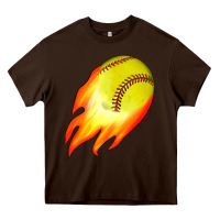 Chocolate Brown softball Heavy Core Tee - JahusDesignShop