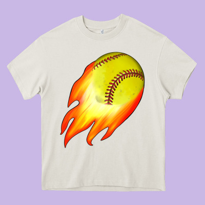 Softball Heavy Core Tee Designed By Jahusdesignshop