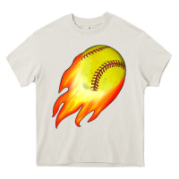 Cream softball Heavy Core Tee - JahusDesignShop
