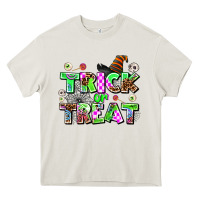 Cream trıck or treat Heavy Core Tee - AdoDesignShop