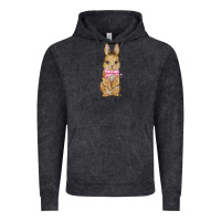 Vintage Black Easter rabbit Vintage Hoodie - NancyCooperArtShop