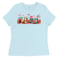 Baby Blue teacher fuel coffee cups Ladies Tee - Jasminsmagicworld