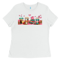 White teacher fuel coffee cups Ladies Tee - Jasminsmagicworld