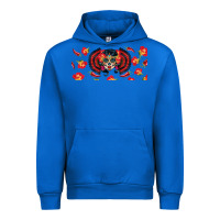 Cobalt sugar skull rose libbey glass Urban Hoodie - BundleAndBundleShop