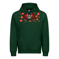 Forest Green sugar skull rose libbey glass Urban Hoodie - BundleAndBundleShop