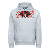 Heather Grey sugar skull rose libbey glass Urban Hoodie - BundleAndBundleShop