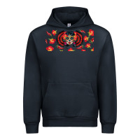 Navy sugar skull rose libbey glass Urban Hoodie - BundleAndBundleShop