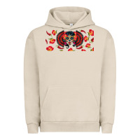 Pigment French Oak sugar skull rose libbey glass Urban Hoodie - BundleAndBundleShop