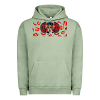 Pigment Oil Green sugar skull rose libbey glass Urban Hoodie - BundleAndBundleShop
