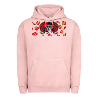 Pigment Salmon sugar skull rose libbey glass Urban Hoodie - BundleAndBundleShop