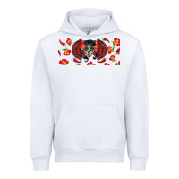 White sugar skull rose libbey glass Urban Hoodie - BundleAndBundleShop