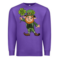 Purple St. Patrick's day elf Premium Sweatshirt - CowGirlArtShop