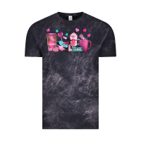 Cloud Black lash hustler with eyelashes coffee cups Vintage Tee - NancyCooperArtShop