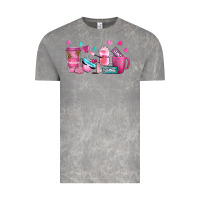 Cloud Rock lash hustler with eyelashes coffee cups Vintage Tee - NancyCooperArtShop