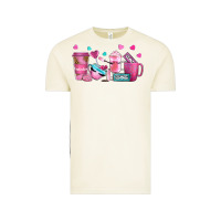 Vintage Arctic lash hustler with eyelashes coffee cups Vintage Tee - NancyCooperArtShop