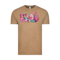 Vintage Coffee lash hustler with eyelashes coffee cups Vintage Tee - NancyCooperArtShop