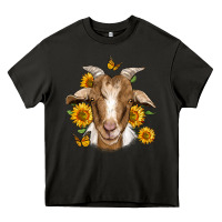 Asphalt sunflower goat Heavy Core Tee - Jasminsmagicworld