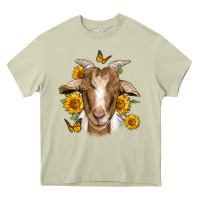 Mossy sunflower goat Heavy Core Tee - Jasminsmagicworld