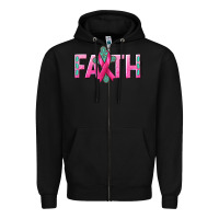 Black Cancer Faith with gemstone Zipper Hoodie - NancyCooperArtShop