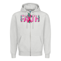 Dove Grey Cancer Faith with gemstone Zipper Hoodie - NancyCooperArtShop