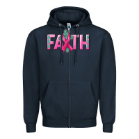 Navy Cancer Faith with gemstone Zipper Hoodie - NancyCooperArtShop