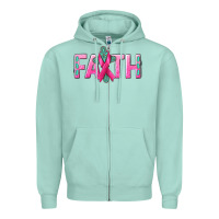 Seafoam Cancer Faith with gemstone Zipper Hoodie - NancyCooperArtShop