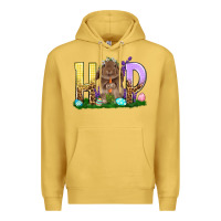 Antique Gold Hop Rabbit Easter Day Premium Hoodie - HowdyJamesFarm