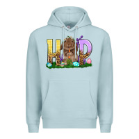 Blue Mist Hop Rabbit Easter Day Premium Hoodie - HowdyJamesFarm