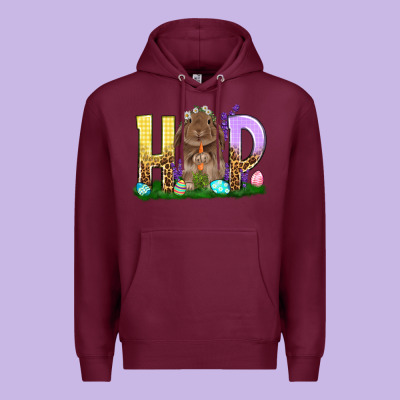 Hop Rabbit Easter Day Premium Hoodie Designed By Howdyjamesfarm