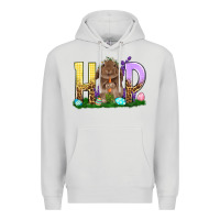 Dove Grey Hop Rabbit Easter Day Premium Hoodie - HowdyJamesFarm